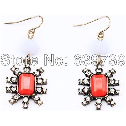 Bulk Price Red Squre Plastic Children S Earrings