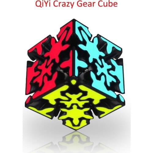 Original 2021 New QiYi Crazy Gear Cube MoFangGe 3x3 Stickers Speed Magic Cube Magico Puzzle Educational Toys For Childrens