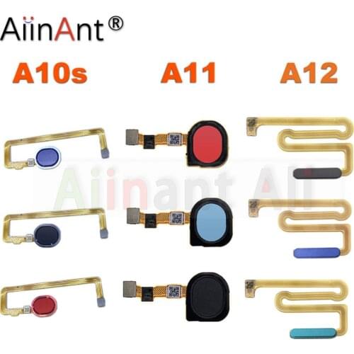 Original Back Home Button Touch ID Key Fingerprint Sensor Flex Cable For Samsung Galaxy A10S A11 A12 A107F A107 A115F A125F