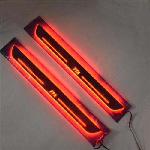 Acrylic Moving LED Welcome Pedal Car Scuff Plate Pedal Door Sill Pathway Light fit For Volkswagen Jetta 2012 2013-2019