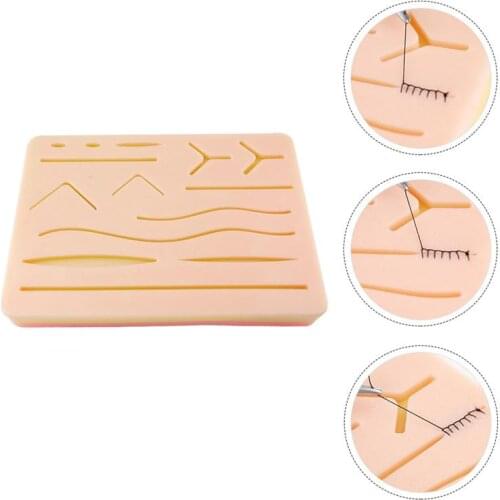 Useful Suture Practice Tool Silicone Simulation Body Skin Suturing Material Simulation Training Of Surgical Suture(Random Style)