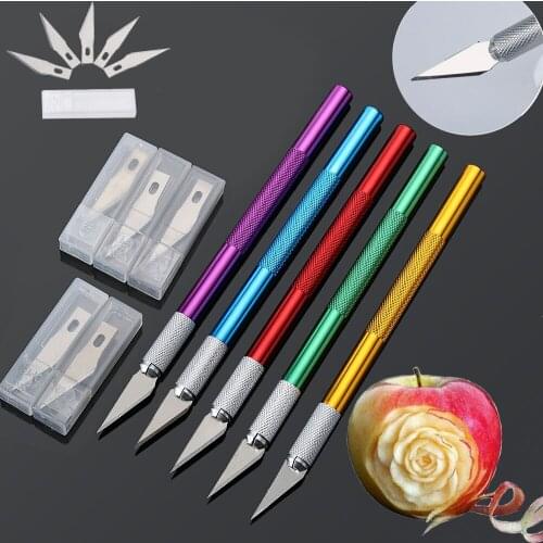 Sculpting Gum Paste Carving Baking Pastry Tools 6pcs/set Blades Knife Fruit Fondant Cake Decorating Tools DIY Bread Cutting Tool
