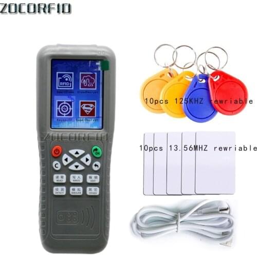 Newest X5 125KHz RFID Duplicator Copier RFID Reader Writer 13.56MHz USB Cloner NFC Programmer Rewritable Cards EM4305/T5577 UID