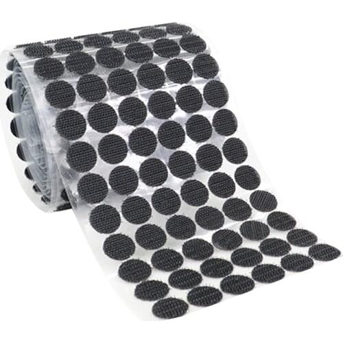 450 Pairs 10mm Stick On Coins Coins Dots Self Adhesive Hook Loop Round Pads Craft Tape Adhesive Velcro 450 Hook & 450 Loop