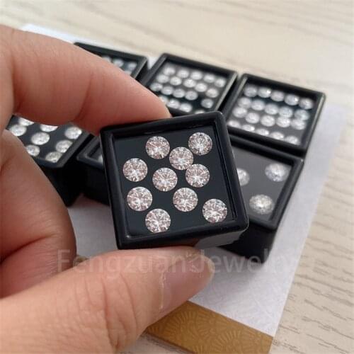 Synthetic Moissanites Gems Round Shape D VVS Loose Moissanites Diamond Stone for Ring Making 8mm 2ct