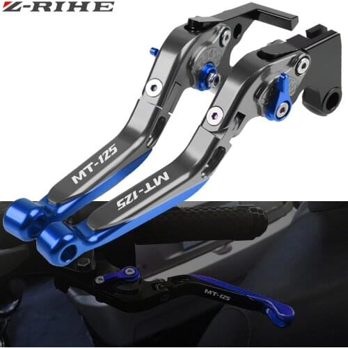 For YAMAHA MT125 MT 125 MT-125 2015-2018 CNC Motorcycle Accessories Folding Extendable Adjustable Brakes Clutch Levers MT-125