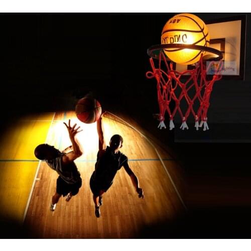 Modern Kids Basketball glass wall lamp for teens Children room Basketball wall fixtures Restaurant coffee shop Corridor lights