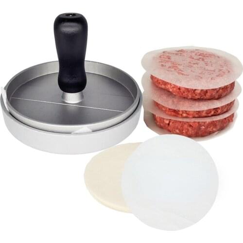 High quality Round Shape Hamburger Press Aluminum Alloy Meat Beef Grill Burger Mold Kitchen Tool