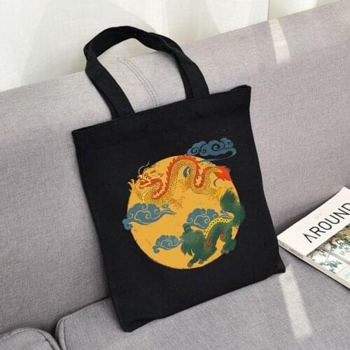 Japanese Literary Vintage Canvas Bag Cotton Shoulder Shopping Bag for Women Aesthetic Art Painting Unisex Foldable Tote Bag