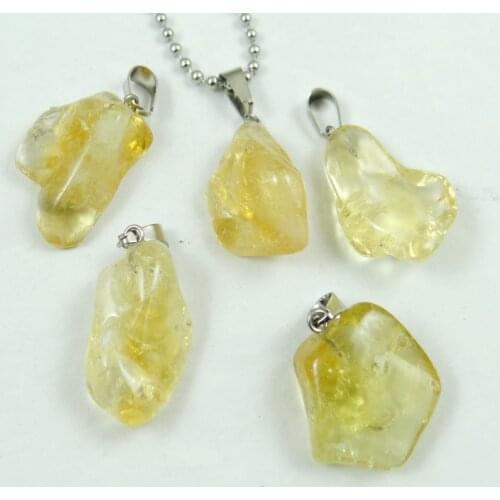 Natural Stone Yellow Purple crystal agates Irregular shape charm Pendant For Women Necklace Jewelry Making Free shipping 1Pcs