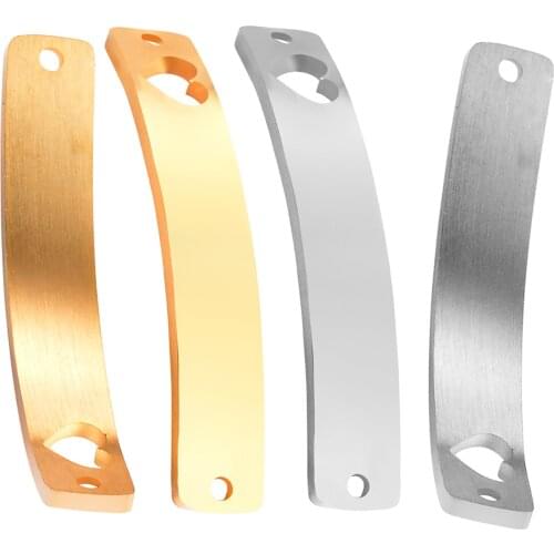 10pcs/lot Stainless Steel Blank Dog Tags Pendant DIY for Men Women Bracelet Necklace Jewelry Makings