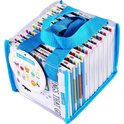 10 Pcs/Set Little Library Collection English Picture Book Shape Colour Words Farm Animal Kids Early Education Board Book Age 3-6