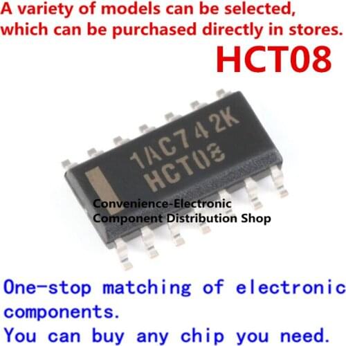 10PCS/PACK HCT08 SOP-14 74HCT08DR SMD SN74HCT08DR SOIC-14 quad 2-input positive NAND gate chip