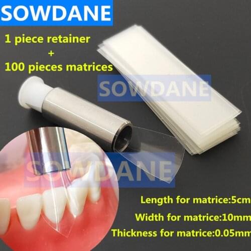 100 pcs/box Dental Teeth Crown Transparent Dental Strips Cervical Matrices Matrix Dental Orthodontic Sectional Contoured Matrice