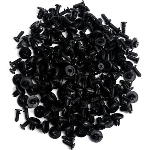 100Pcs Car Auto Plastic Rivets 6mm Hole Fastener Fender Bumper Push Pin Clips Car Automotive Auto Bumper Fender clips Fastener