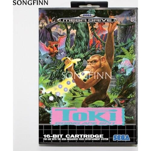 16 bit MD Memory Card With Box for Sega Mega Drive for Genesis Megadrive - Toki