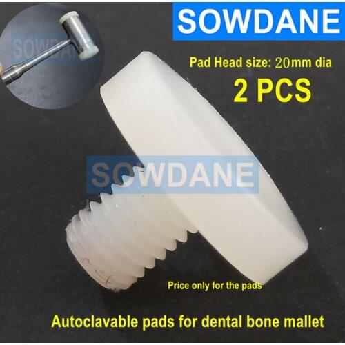2 pcs Autoclavable Replacement Pads for Dental implant Bone Mallet Hammer Dental materials