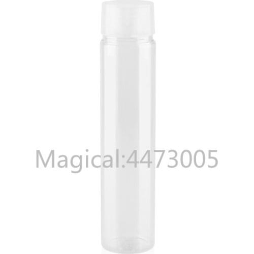 20pcs/lot 150ml Clear Plastic Empty Cosmetic Double Lid Bottles Round Shoulders Liquid Container Travel Cosmetic Packaging