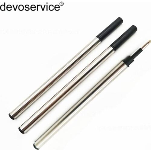 2018 10Pcs/Lot 0.5mm Metal Cartridge Black And Blue Ink Universal Signature Refill For Student Stationery Office School Supplies