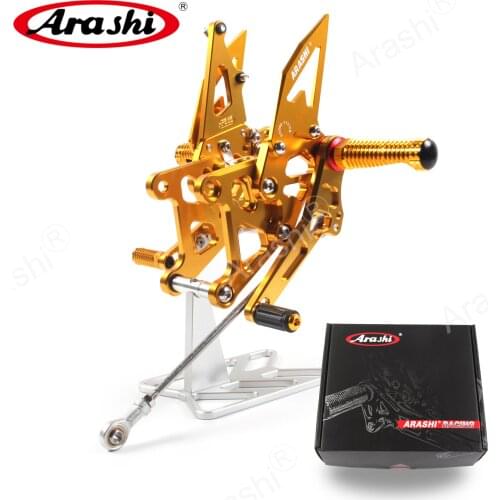 ARASHI Adjustable Footrest For HONDA CBR 250R 2011 - 2015 CNC Rider Footpeg Rearset Parts CBR250R CBR 250 R 2012 2013 2014