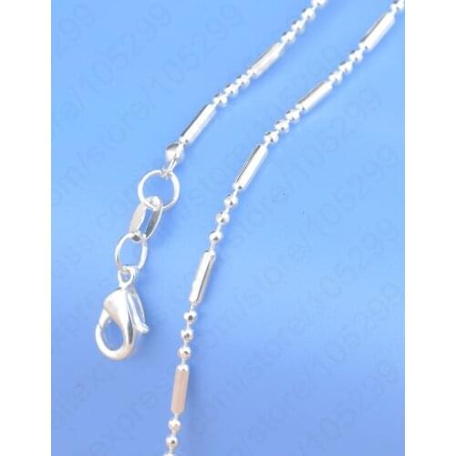 1PC Genuine 925 Sterling Silver Jewelry Necklace Chains With Lobster Clasps For Pendant Gift Fashion 16-18-20-24 Inches