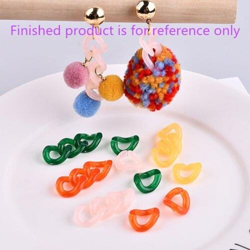 Chain shape diy Jewelry accessories 50pcs/lot acrylic materials can be assembled earring/bracelet/necklace pendants