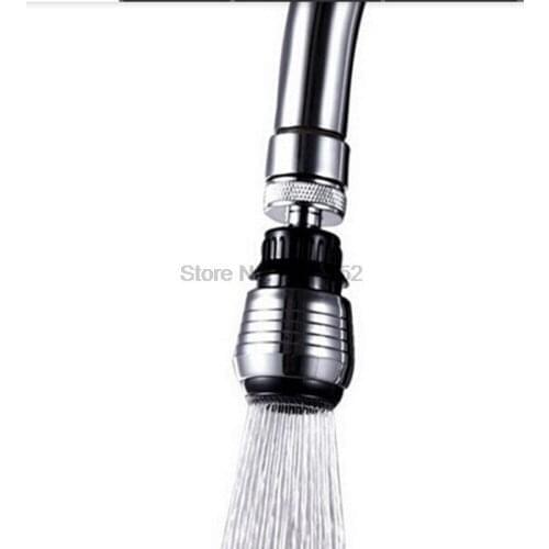 DHL 500pcs practical Kitchen Faucet Shower Head Economizer Water Stream Faucet Pull out Bathroom Universal Plastic 360 Rotary