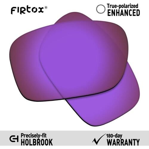 Firtox True UV400 Polarized Lenses Replacement for-Oakley Holbrook OO9102 Sunglasses (Compatiable Lens Only) - Purple Mirror