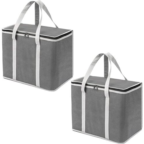 Insulated Reusable Grocery Bags - Heavy Duty Shopping Bag - Tote Cooler - Sturdy Zipper & Handles - Great for Groceries, Picnic