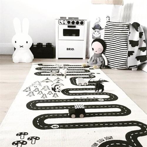INS Nordic Home Adventure Game Carpet Kids Play Game Mat Blanket Baby Crawling Pad Children Climbing Mat Thicken Room Decoration