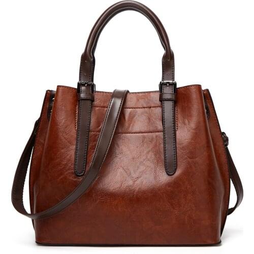 High Quality Leather Tote Bags for Women 2021 New Luxury Handbags Vintage Ladies Hand Bags Large Shoulder Crossbody Bag Totebag