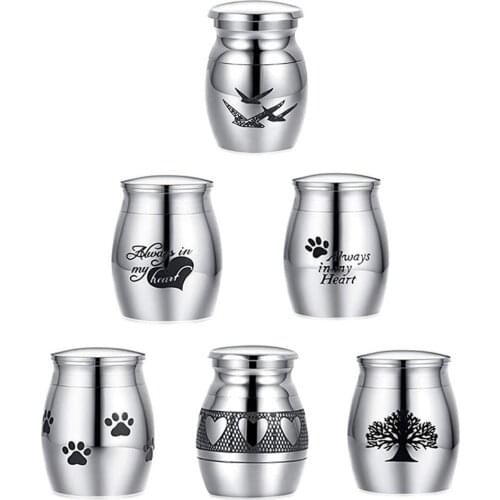 Custom Stainless Steel Cremation Urn for Pet Ashes Keepsake Funeral Holder for Dogs Cats Human Dropshipping