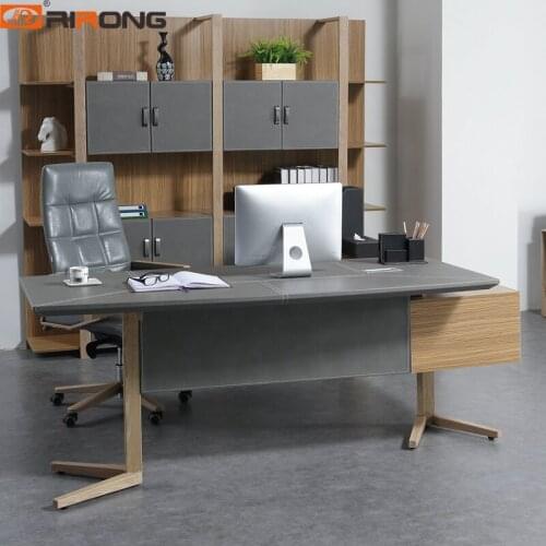 Nordic Design Small Grey Color Office Furniture Set Home Study Table Furniture Wood Laptop Table Executive Table Desk Set
