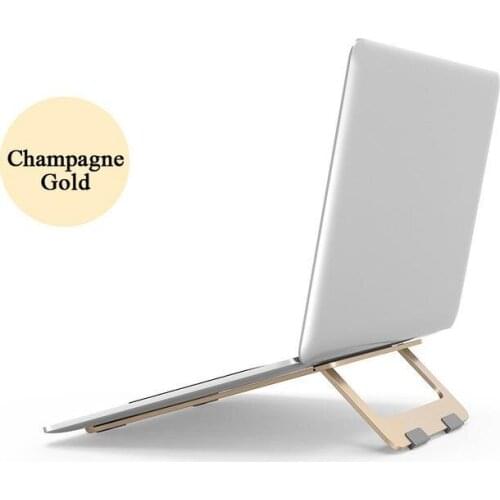 MeterMall Strong Aluminum Alloy Foldable Laptop Stand for Laptop Adjustable Desktop Tablet Holder Desk Table Stable Phone Holder