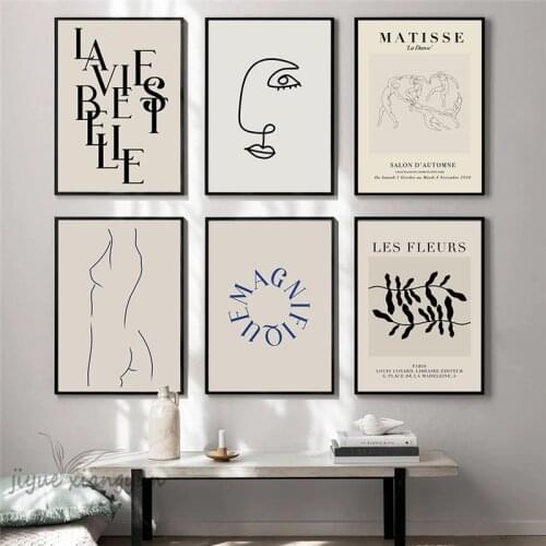 Matisse posters and prints set modern painting Retro canvas wall art wall pictures for living room home decor