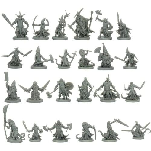 TRPG board game massive darkness miniatures Expansion dwarf goblin orc troll warrior Guardian dungeon monsters figures models