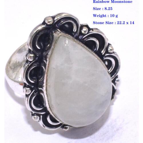 Genuine Turquoise Labradorite Ruby Rose Quartz Blue Topaz Agate Amethyst Black Onyx Ring Silver Copper Size: 8, 8.25