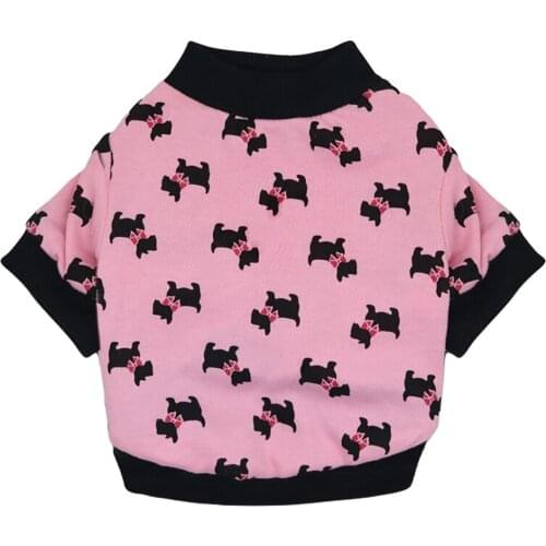 Dog Clothes Thin Cotton Pullover Spring And Autumn Teddy for Small Medium Dogs Cat Cute Animal Print Puppy Sweatshirt