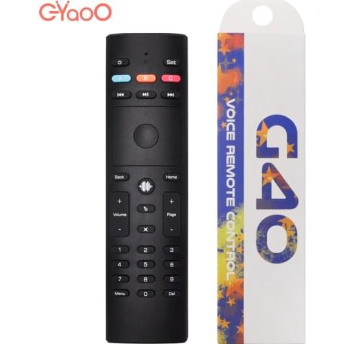 G40 Air Mouse 2.4G IR Wireless Google Voice Gyroscope Learning Remote Control For Vizio Roku Android TV Box