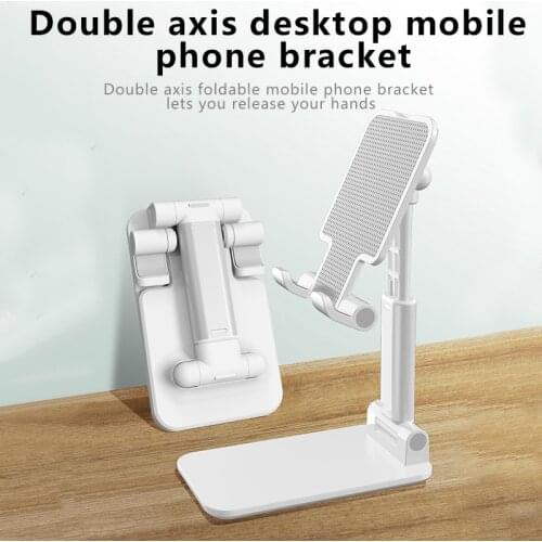 Luxury Telescopic Folding Smart Phone Tablet Stand Adjustable Holder For iPhone Samsung Huawei Xiaomi Oneplus Desktop Support
