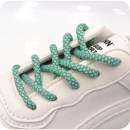 Weiou New Highlight Round 3M Polyester Reflective Sports Shoe Laces Safety Visibility Shoelaces Classic Shoestrings For Sneakers