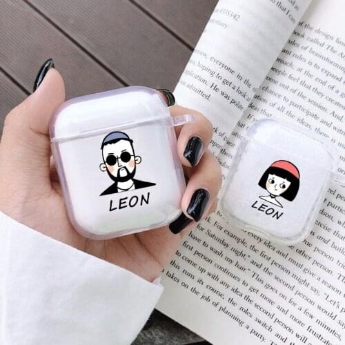Killer Leon Transparent Earphone Case For Apple AirPods 1st or 2nd Gen Clear Soft Protective Headphone Cover Accessories