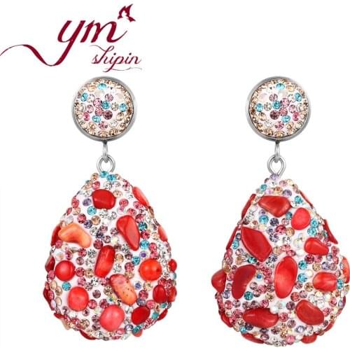 11 Style Luxury Drop Water Earrings Handmade Jewelry Big Earrings Crystal For Women 2019 Fashion Jewelry Wedding Party Gift