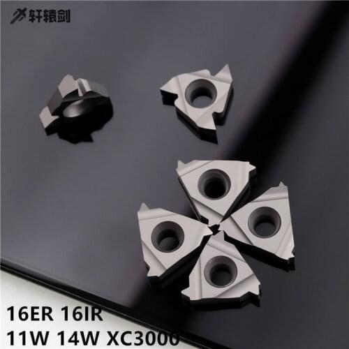 10PCS 16ER 16IR 11W 14W XC3000 Cermet Carbide Insert Thread Lathe Tool Cutting CNC