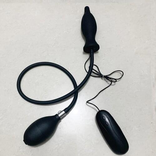 10 Speed Air Pump Butt Plug Expansion Vibrator Adult Oversized Inflatable Anal Plug Dildo Dilator Sex Toys for Couples Women Men