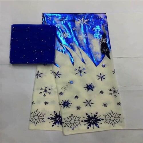 2021 Latest high quality cotton printing gold fabric 5 + 2 yards with tissu ladies wedding dress sewing material! LXF3.376