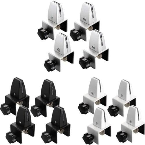 4Pcs Sneeze Guard Clamp Bracket Office Desk Partition Support Bracket Aluminum Alloy Sneeze Guard Holder Clamp