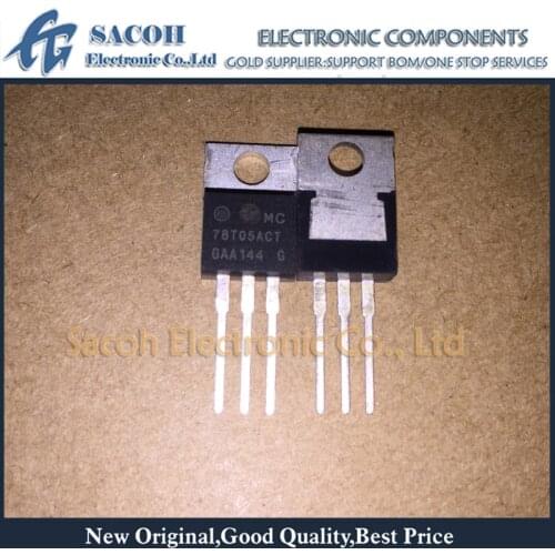 Free Shipping 10Pcs MC78T05ACT 78T05ACT MC78T05CT 78T05CT TO-220 3A 5V Power Voltage Regulator