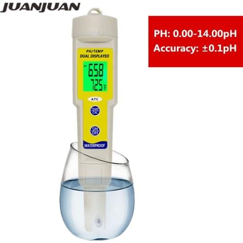 Digital PH Meter Temperature Tester 0.01pH LCD PH Water Quality Tester Accuracy Aquarium Pool Drinking water 30%off