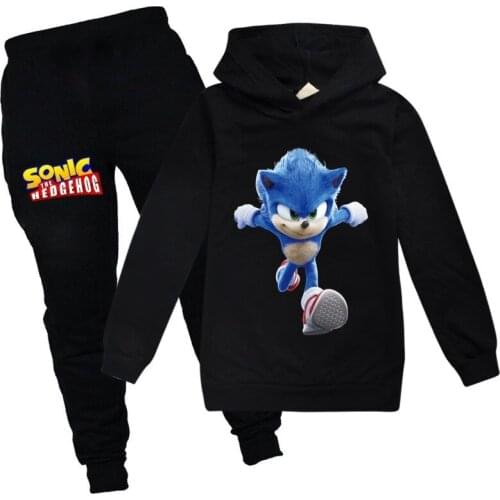Childrens Cotton sports and leisure fashion cartoon boy girl long-sleeved Hooded casual trousers spring autumn 2-16Y suit
